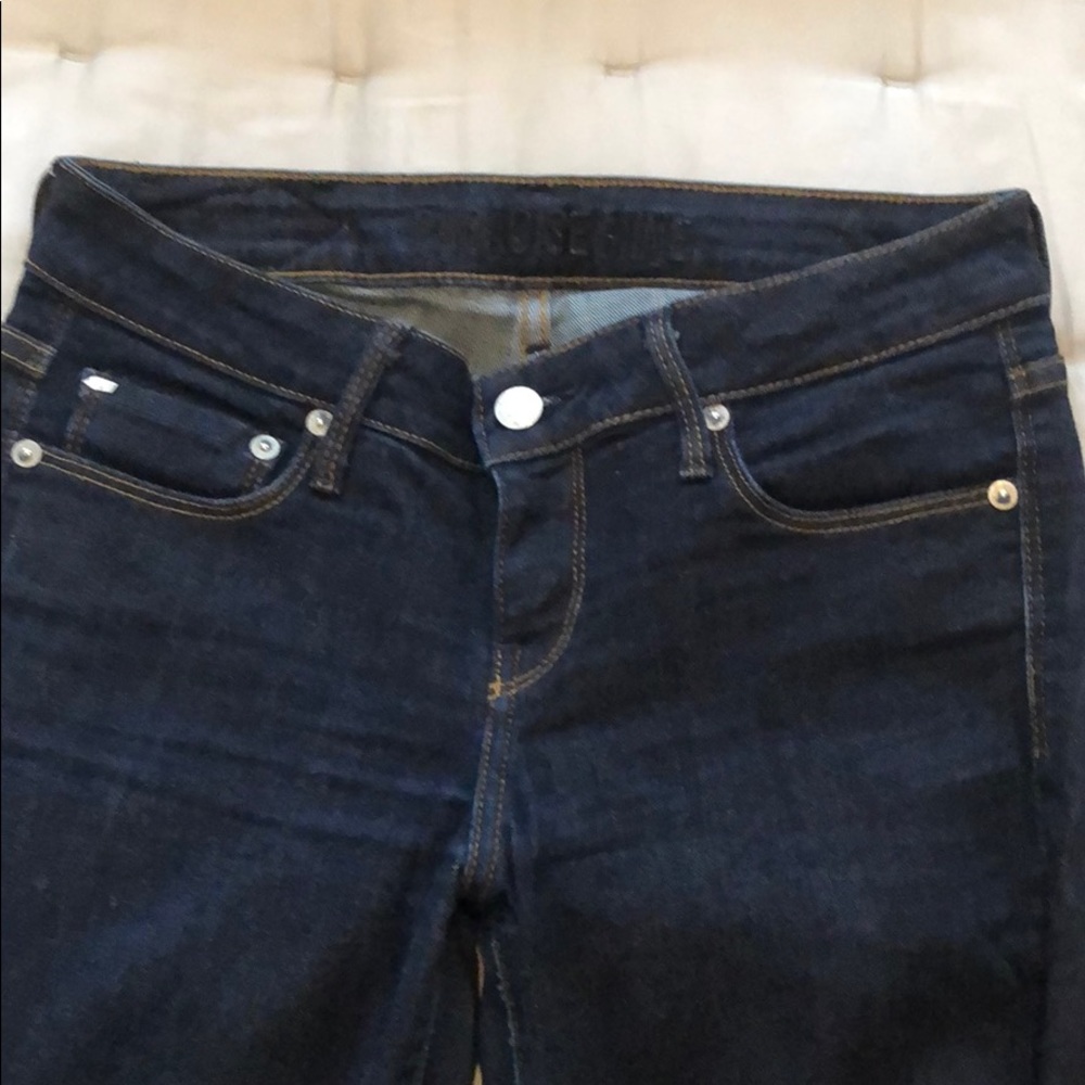 Aritzia Paradise Mine low rise dark skinny size 26